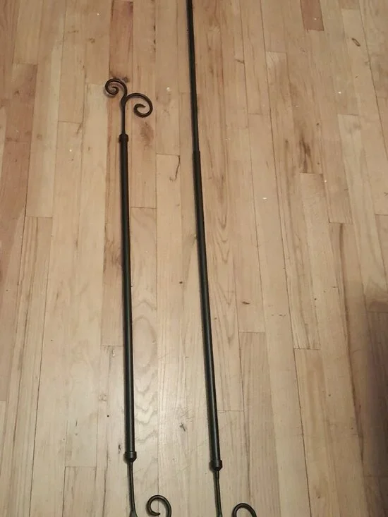 Vintage Iron Curtain Rods - Picture 2 of 3